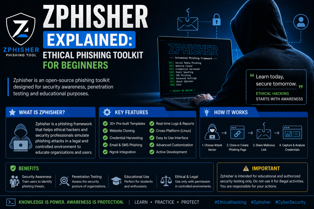 Zphisher Explained Ethical Phishing Toolkit for Beginners