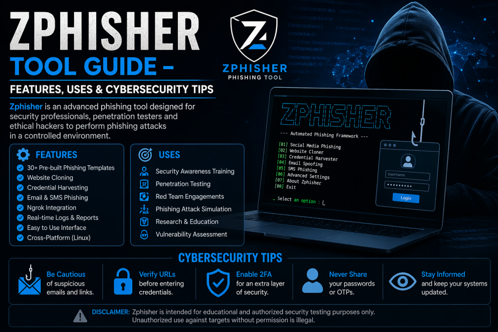 Zphisher Tool Guide – Features, Uses & Cybersecurity Tips